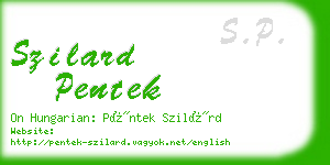 szilard pentek business card